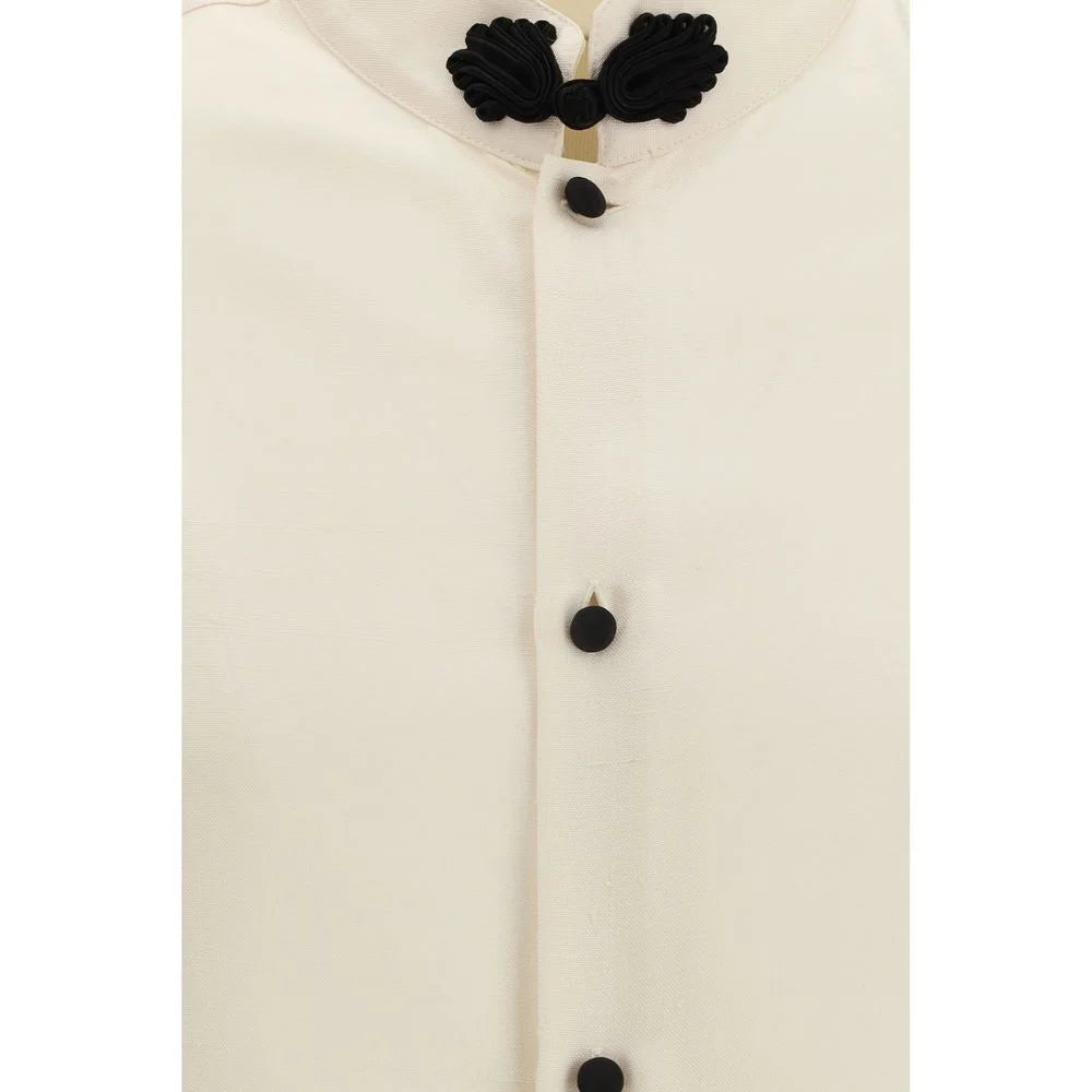 Valentino Cream Silk Shirt