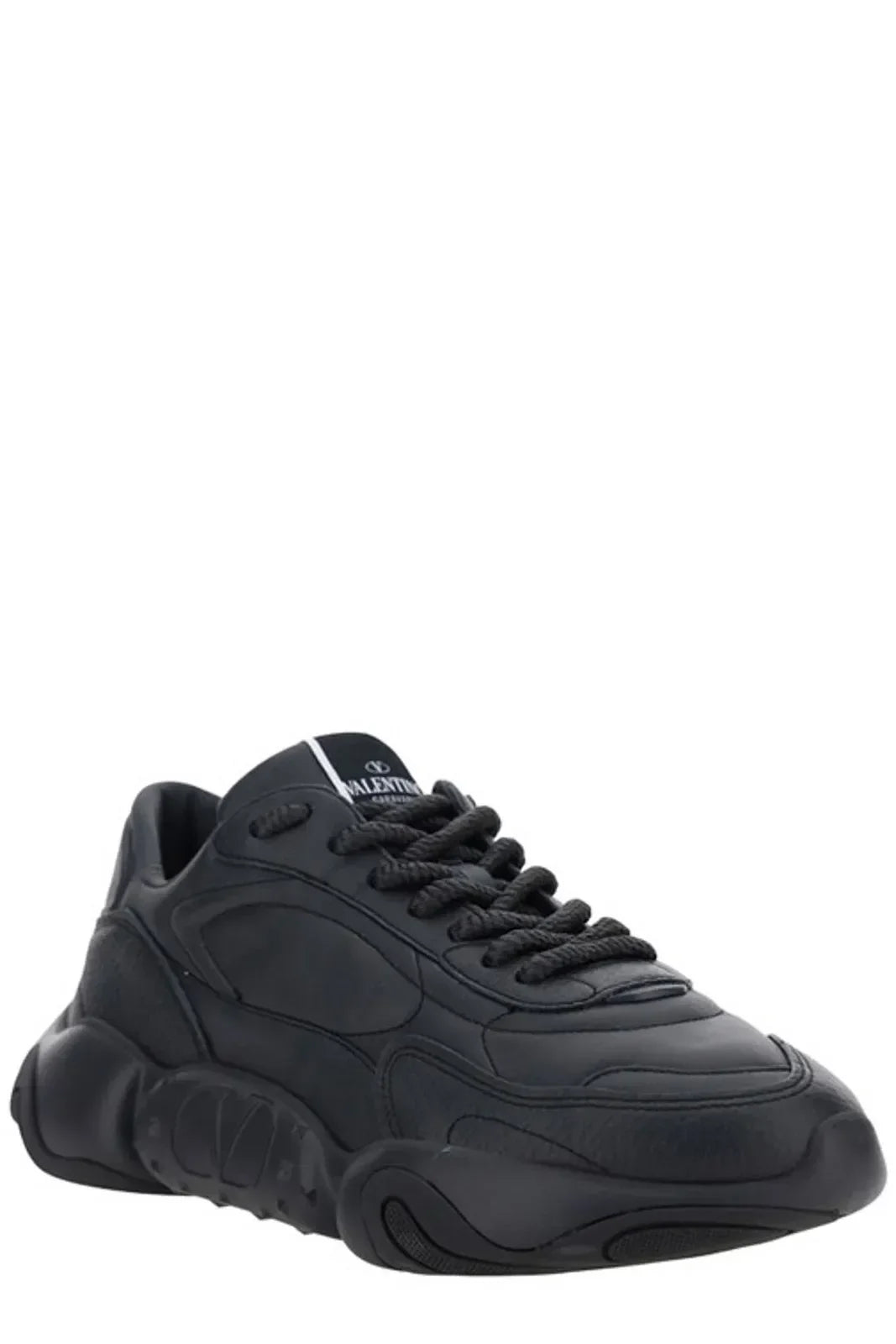 Valentino Elevated Elegance Low-Top Leather Sneakers - EU40/US7 - Sneakers