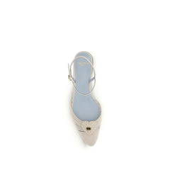 Valentino Garavani Beige Calf Leather Bos Taurus Ballet Flats - EU38/US8