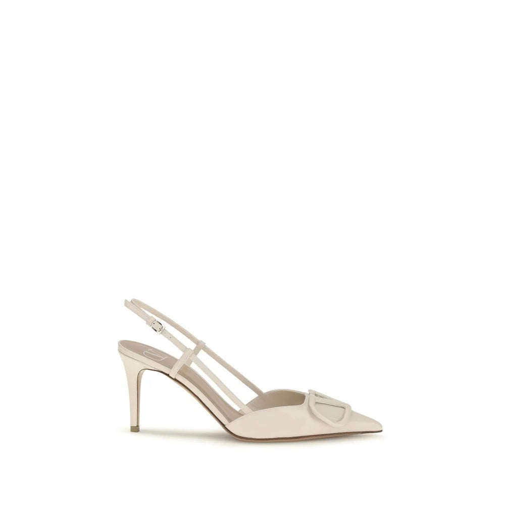 Valentino Garavani Beige Calf Leather Bos Taurus High Heel Pumps - EU37/US7