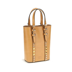 Valentino Garavani Beige Calf Leather Bos Taurus Shoulder Bag