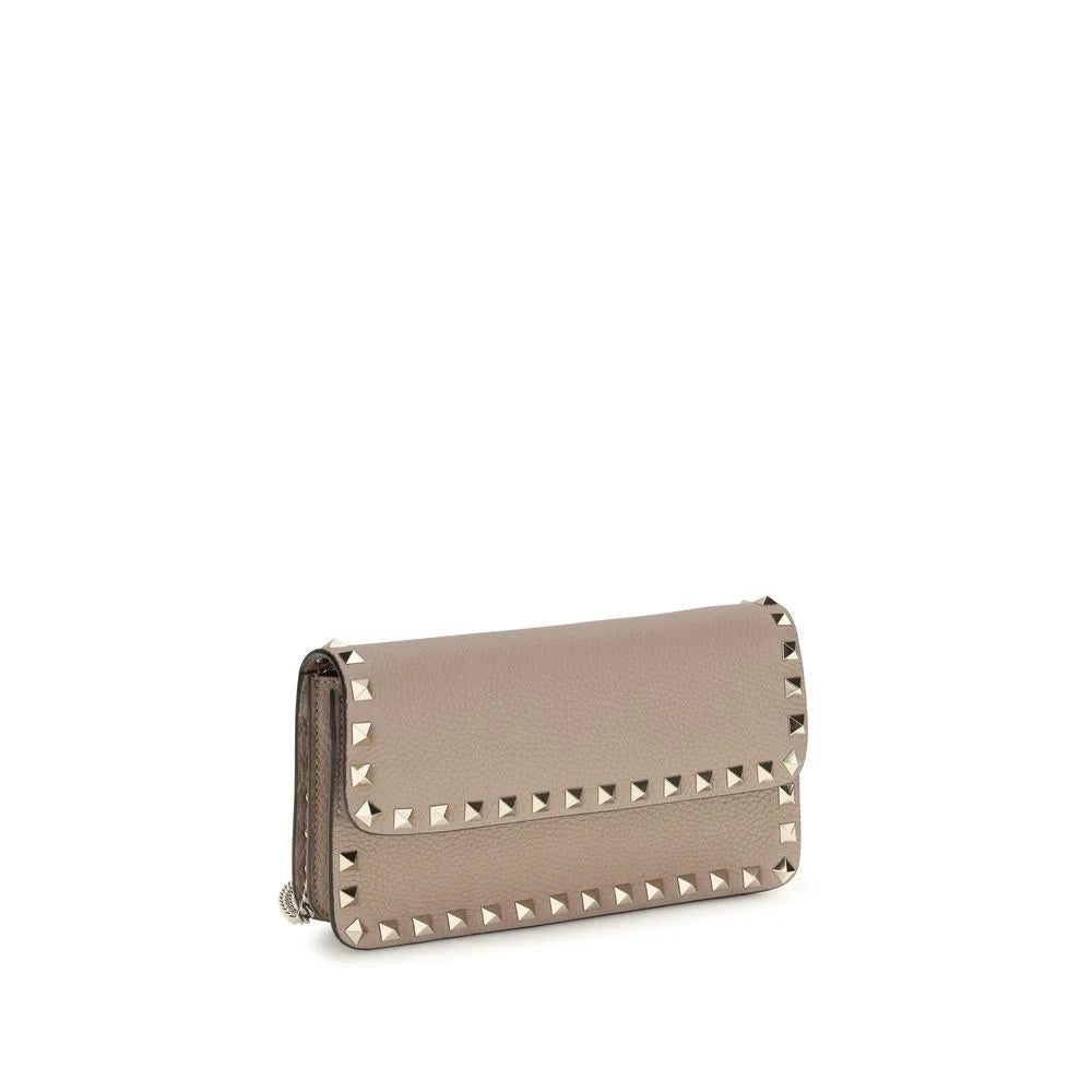 Valentino Garavani Beige Calf Leather Bos Taurus Wallet