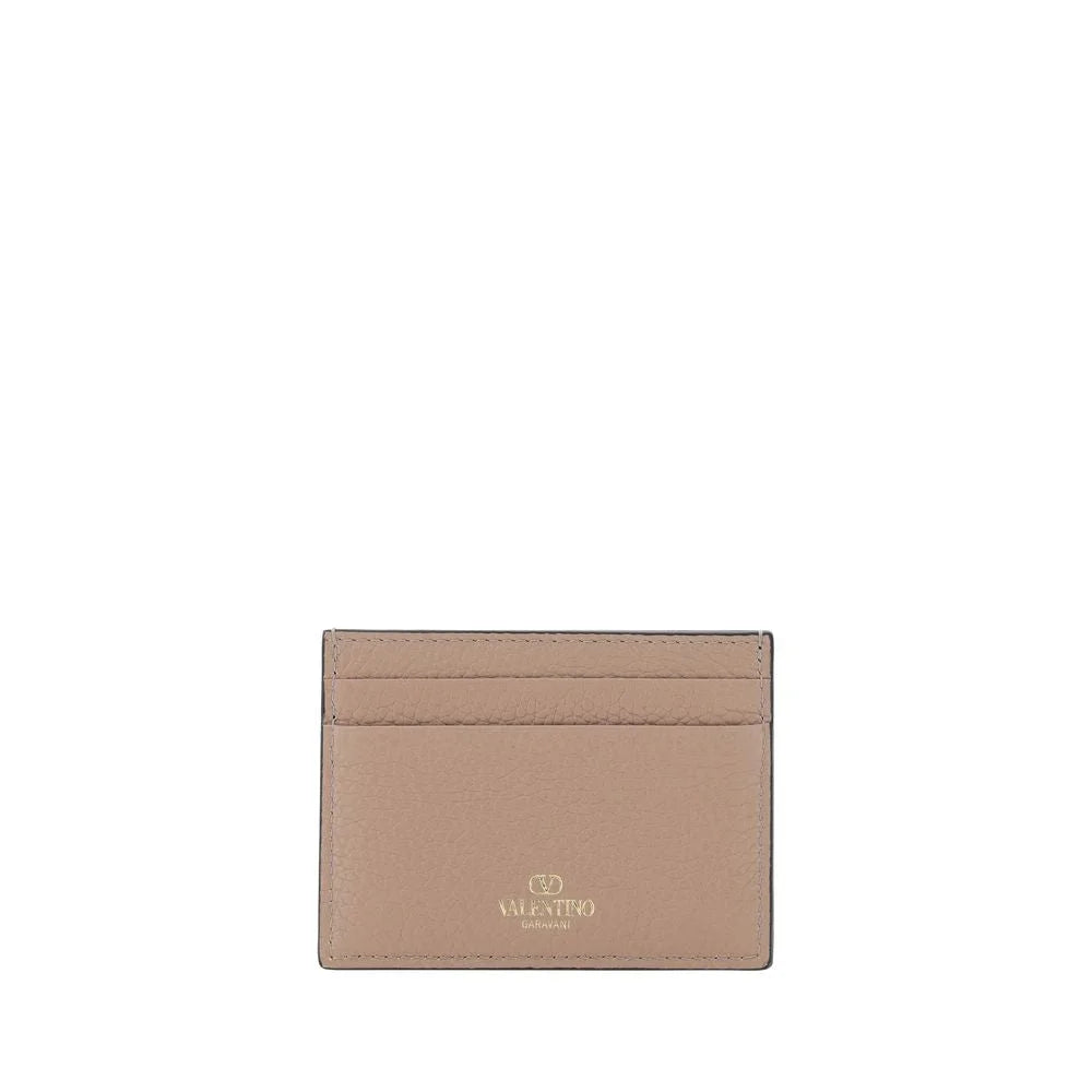 Valentino Garavani Beige Calf Leather Bos Taurus Wallet
