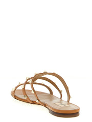 Valentino Garavani Beige Calfskin Flat Sandals - EU40/US10