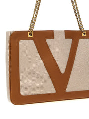 Valentino Garavani Beige Cotton Tote Bag