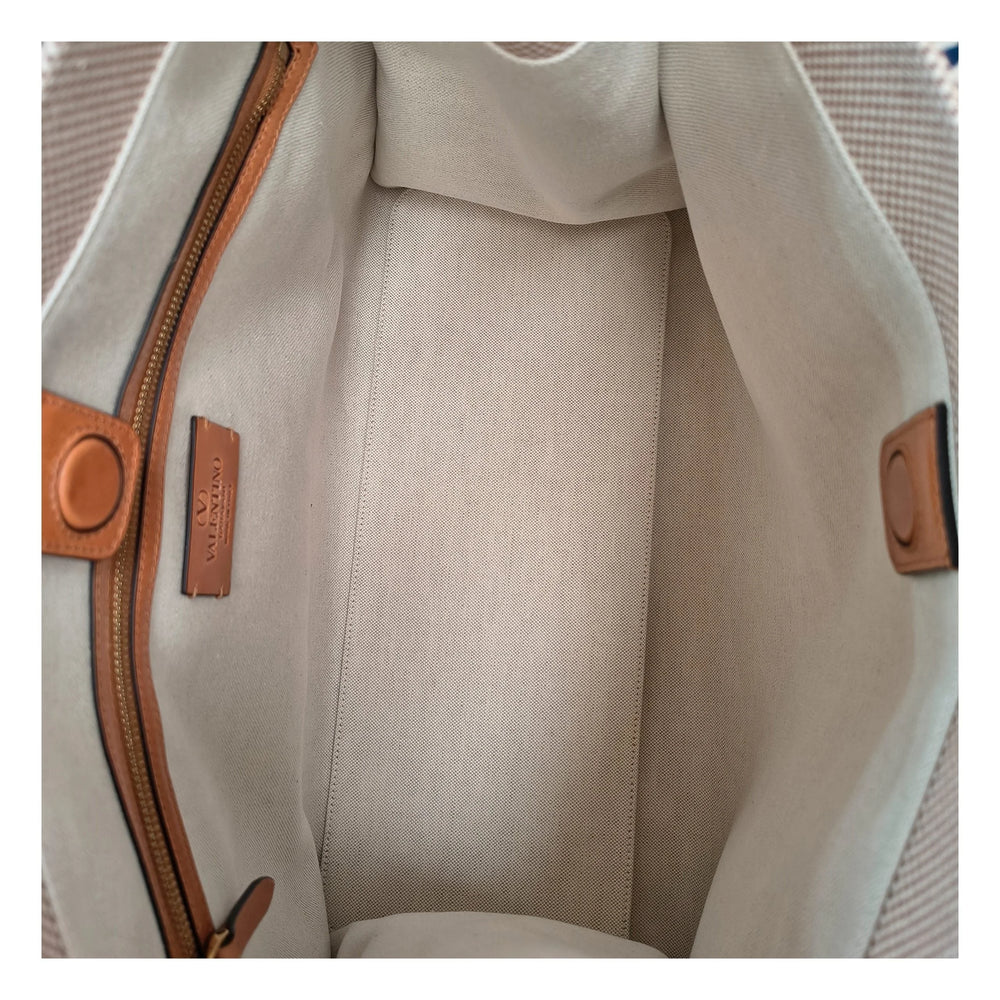 Valentino Garavani Beige Fabric Handbag