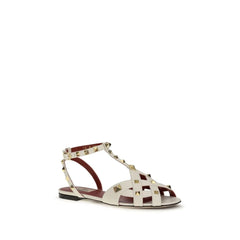 Valentino Garavani Beige Goatskin Flat Sandals - EU39/US9