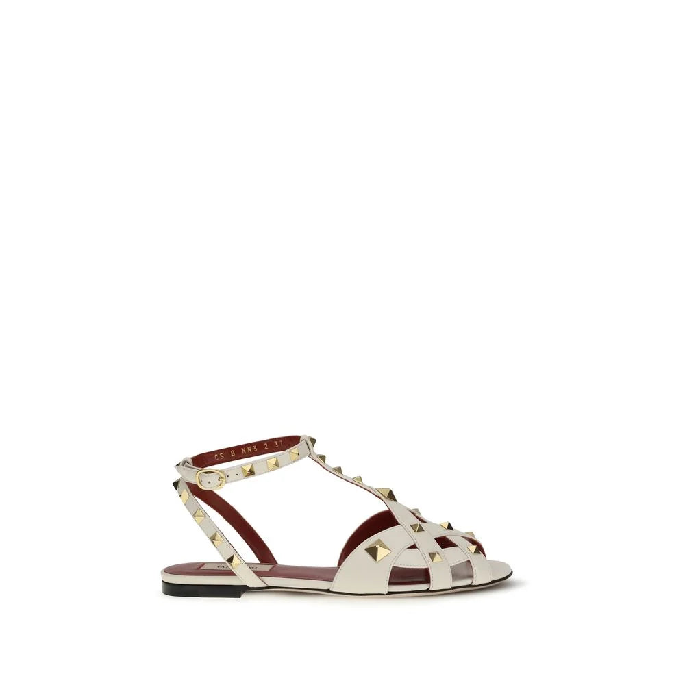 Valentino Garavani Beige Goatskin Flat Sandals - EU39/US9
