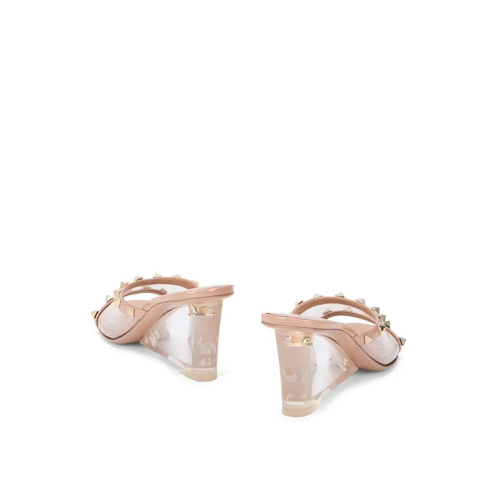 Valentino Garavani Beige Leather Mules - EU38/US8