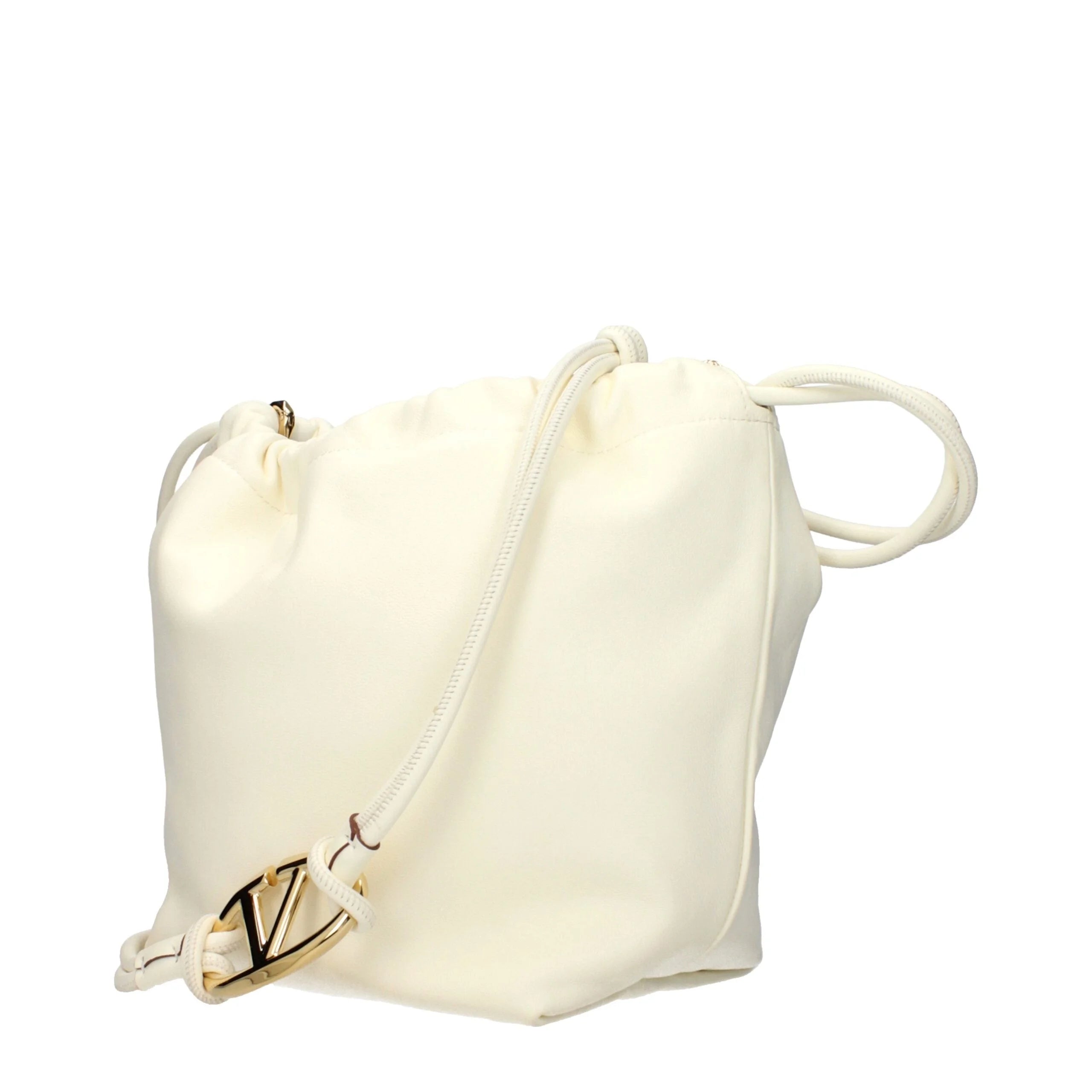 Valentino Garavani Beige Leather Shoulder Bag