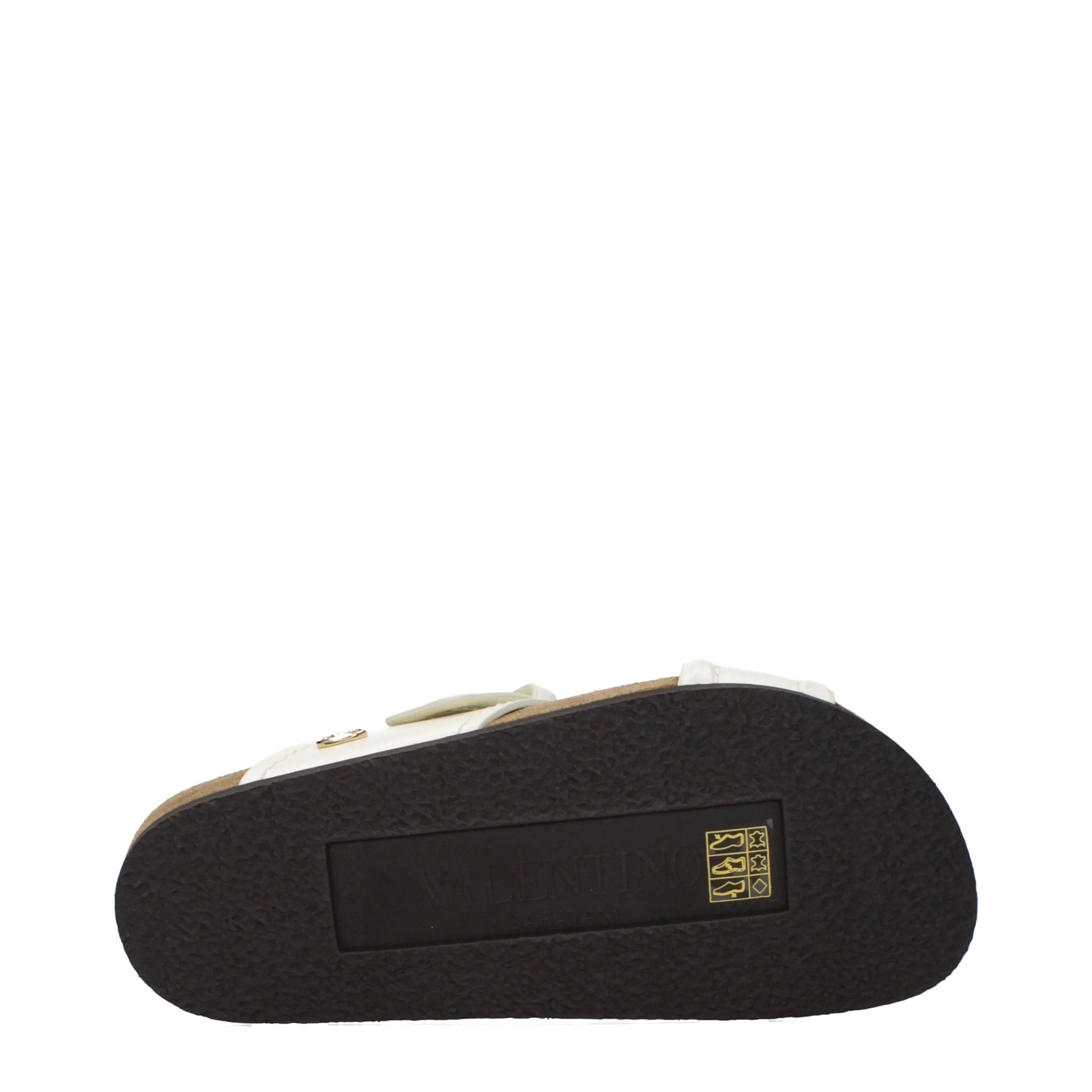 Pantoufles Valentino Garavani en cuir beige