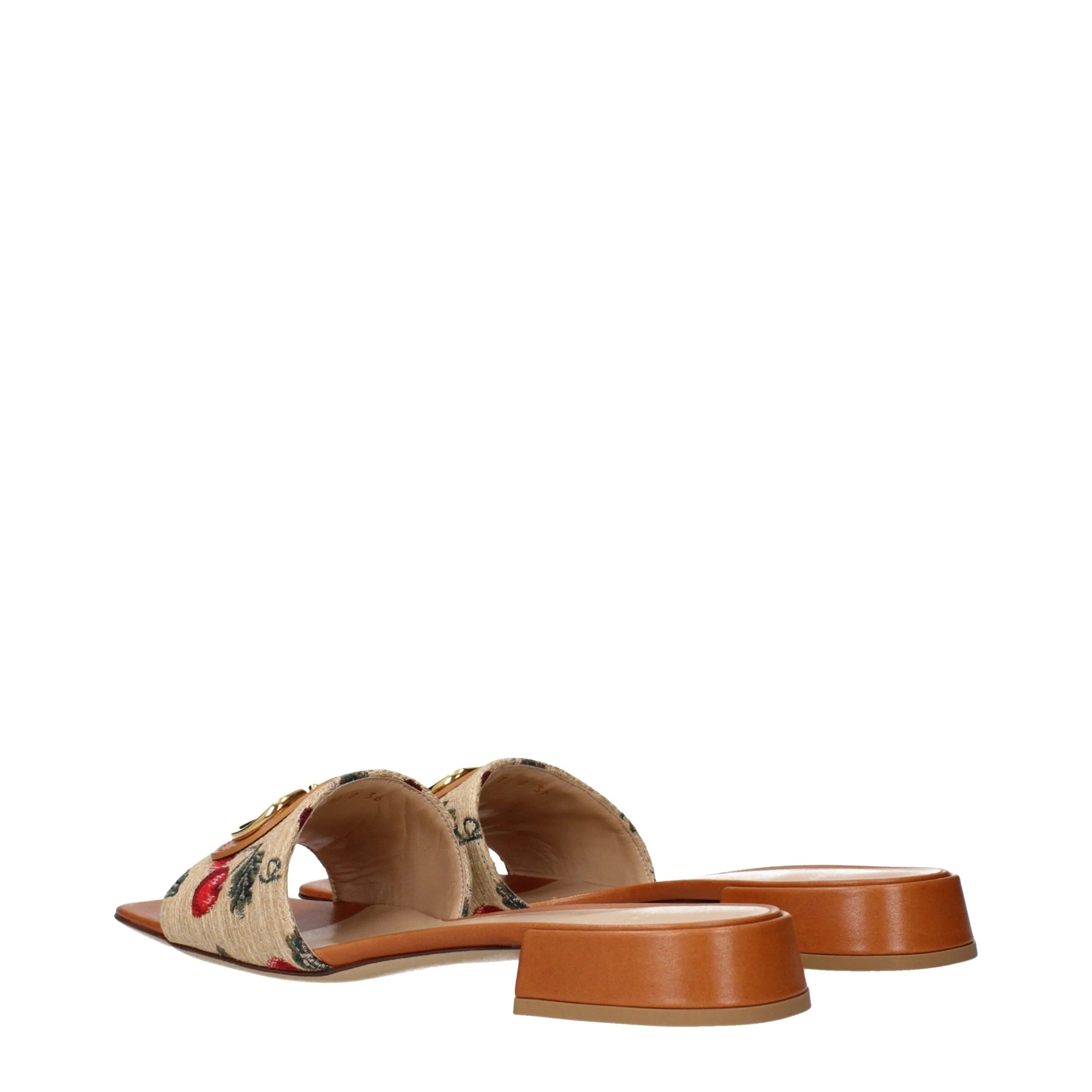 Valentino Garavani Beige Raffia Slippers - EU36/US6