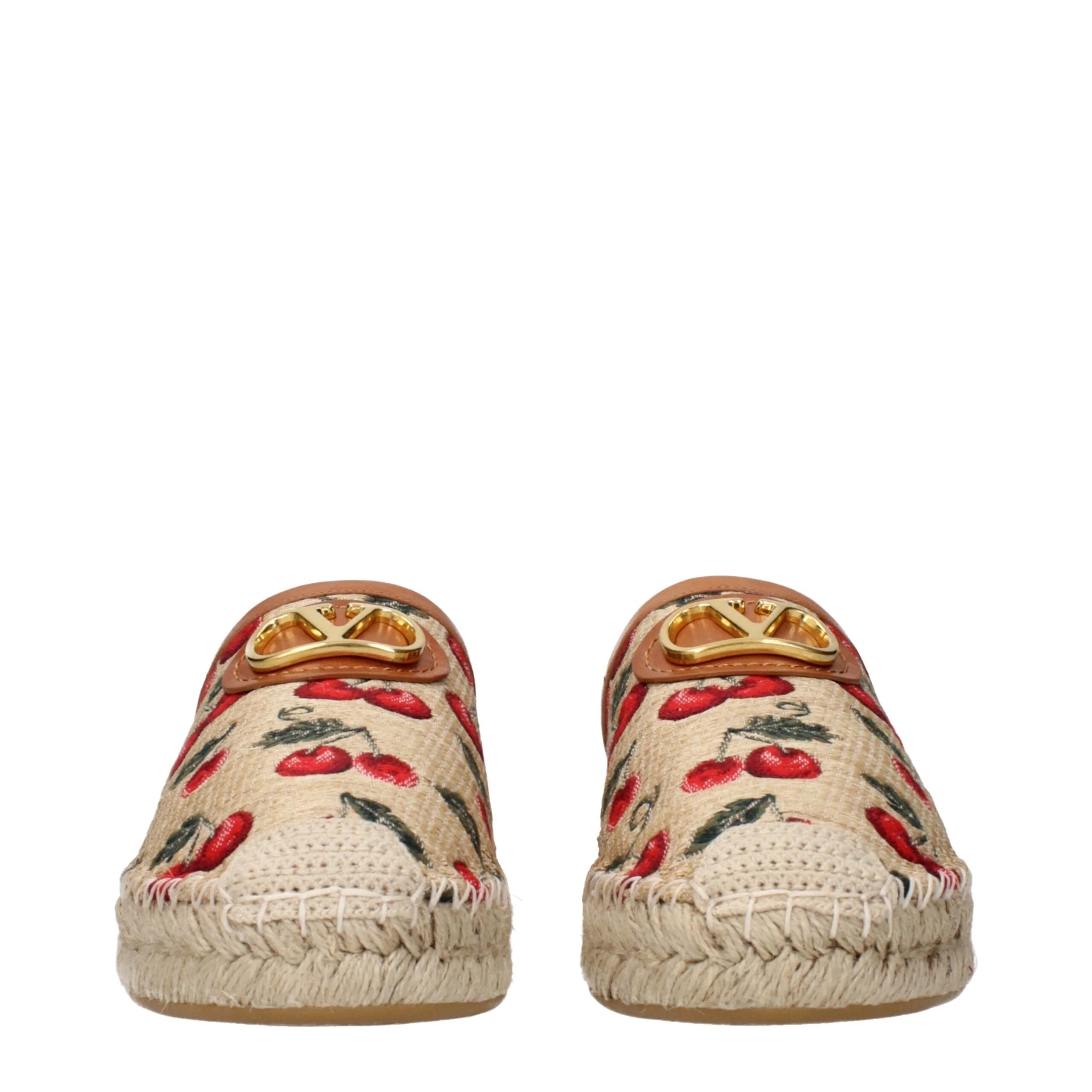 Valentino Garavani Beige Raffia Slippers Sandals - EU37/US7