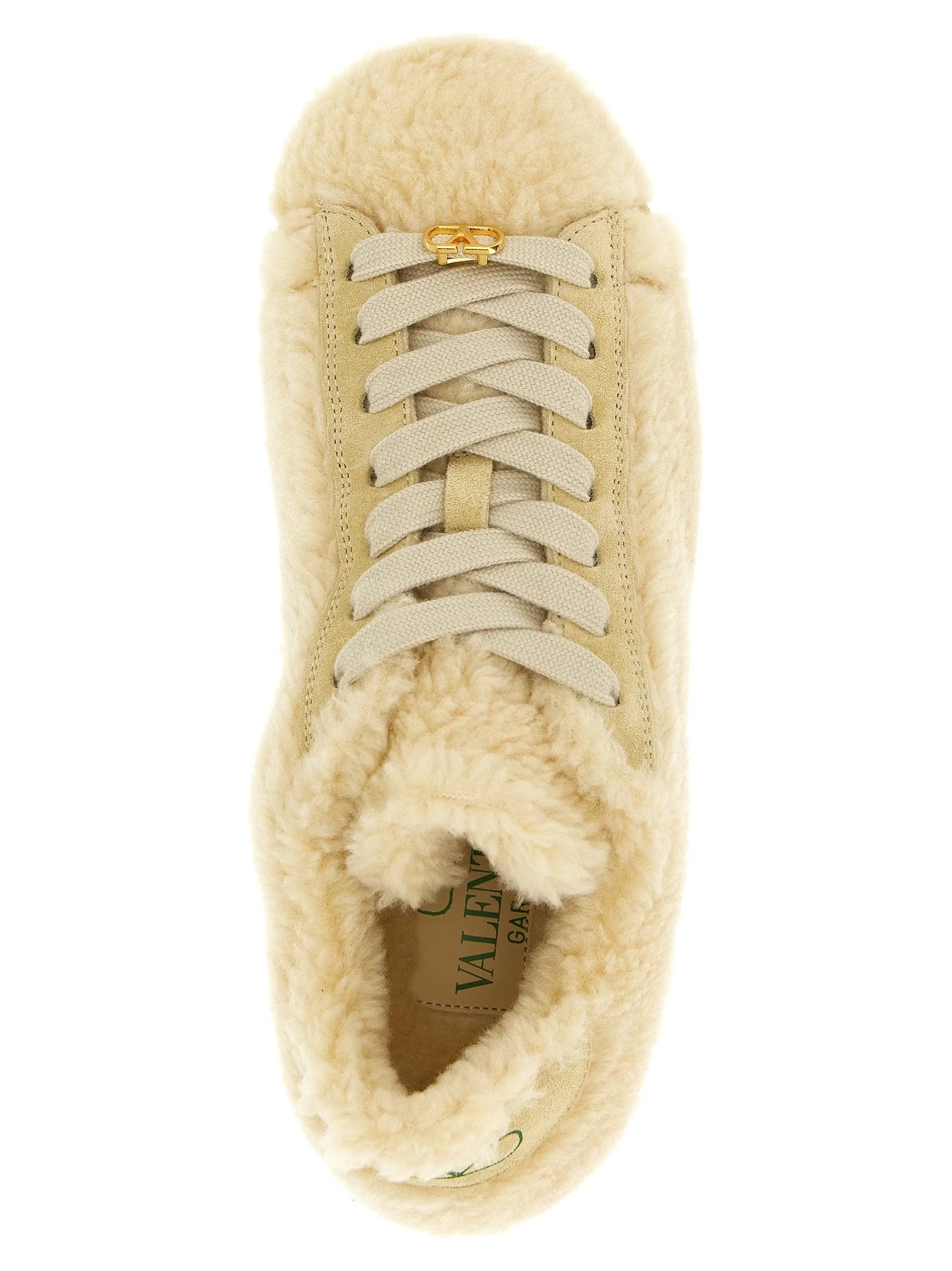 Baskets en laine beige Valentino Garavani