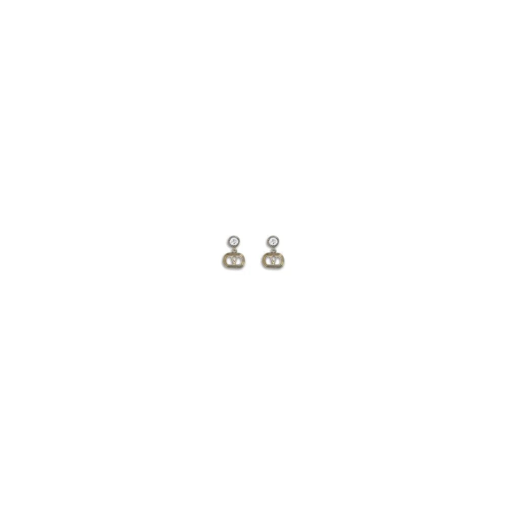 Valentino Garavani Bicolor Brass Earrings - One Size