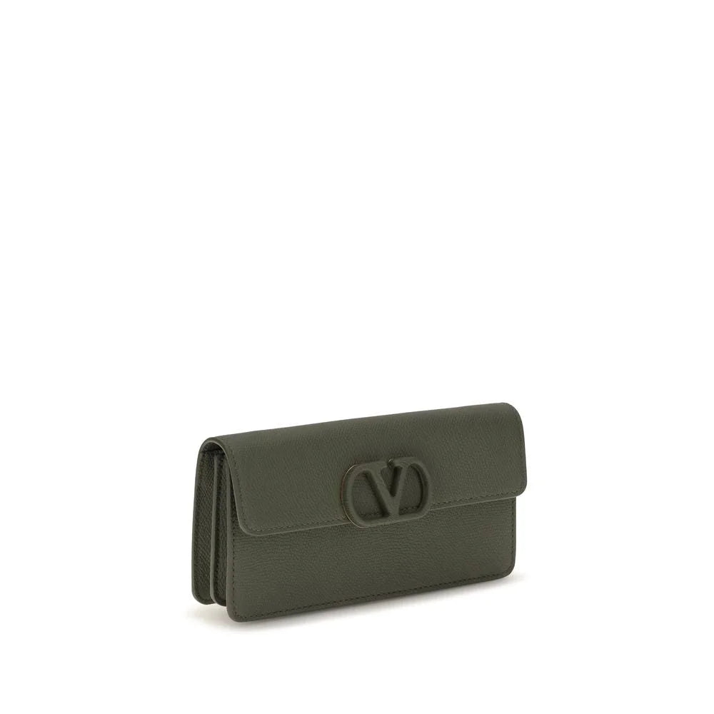 Valentino Garavani Bicolor Calf Leather Bos Taurus Wallet