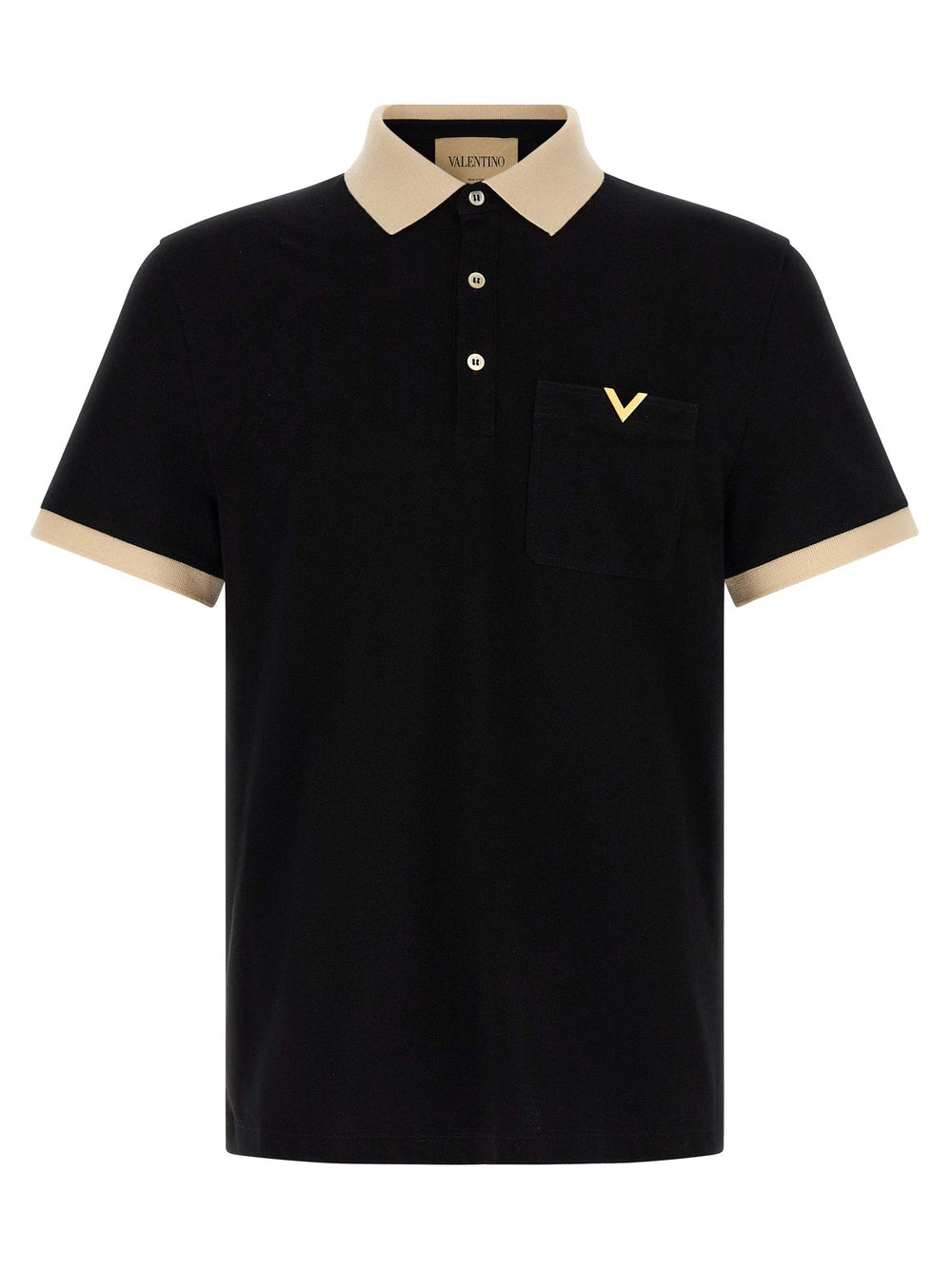 Valentino Garavani Bicolor Cotton Polo Shirt