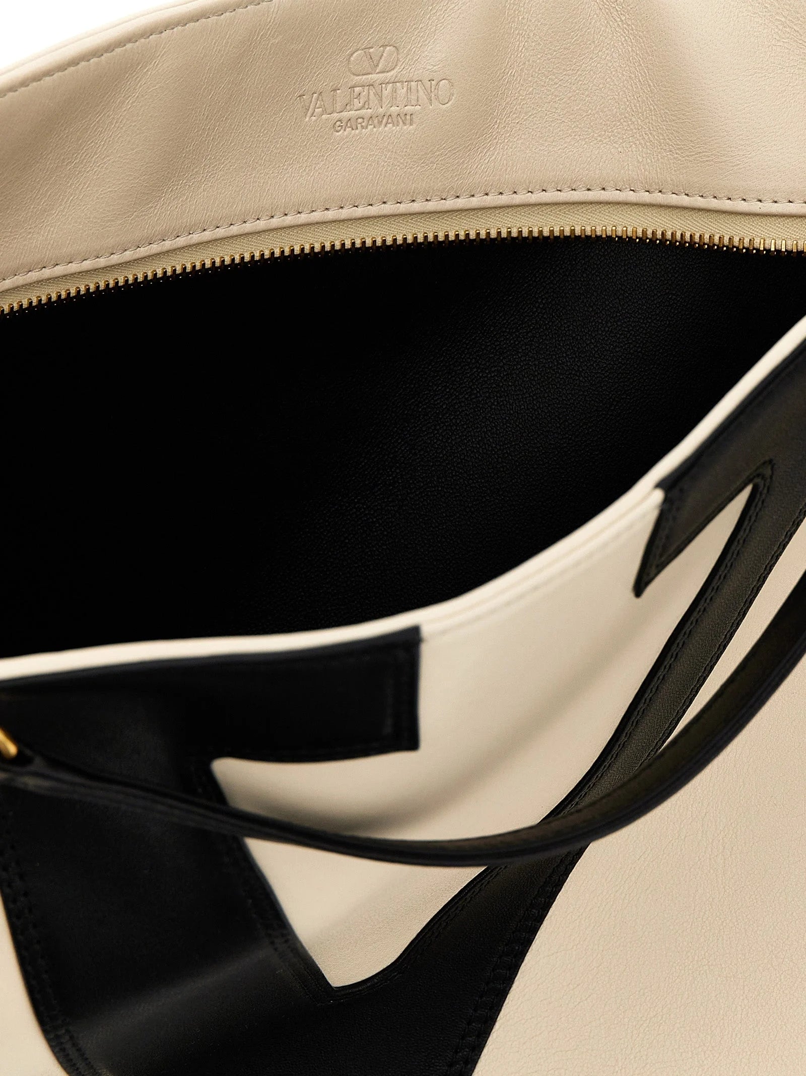 Valentino Garavani Bicolor Lamb Leather Tote Bag