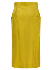Valentino Garavani Bicolor Silk Midi Skirt - IT38