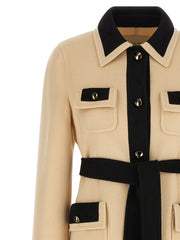 Valentino Garavani Bicolor Virgin Wool Coat