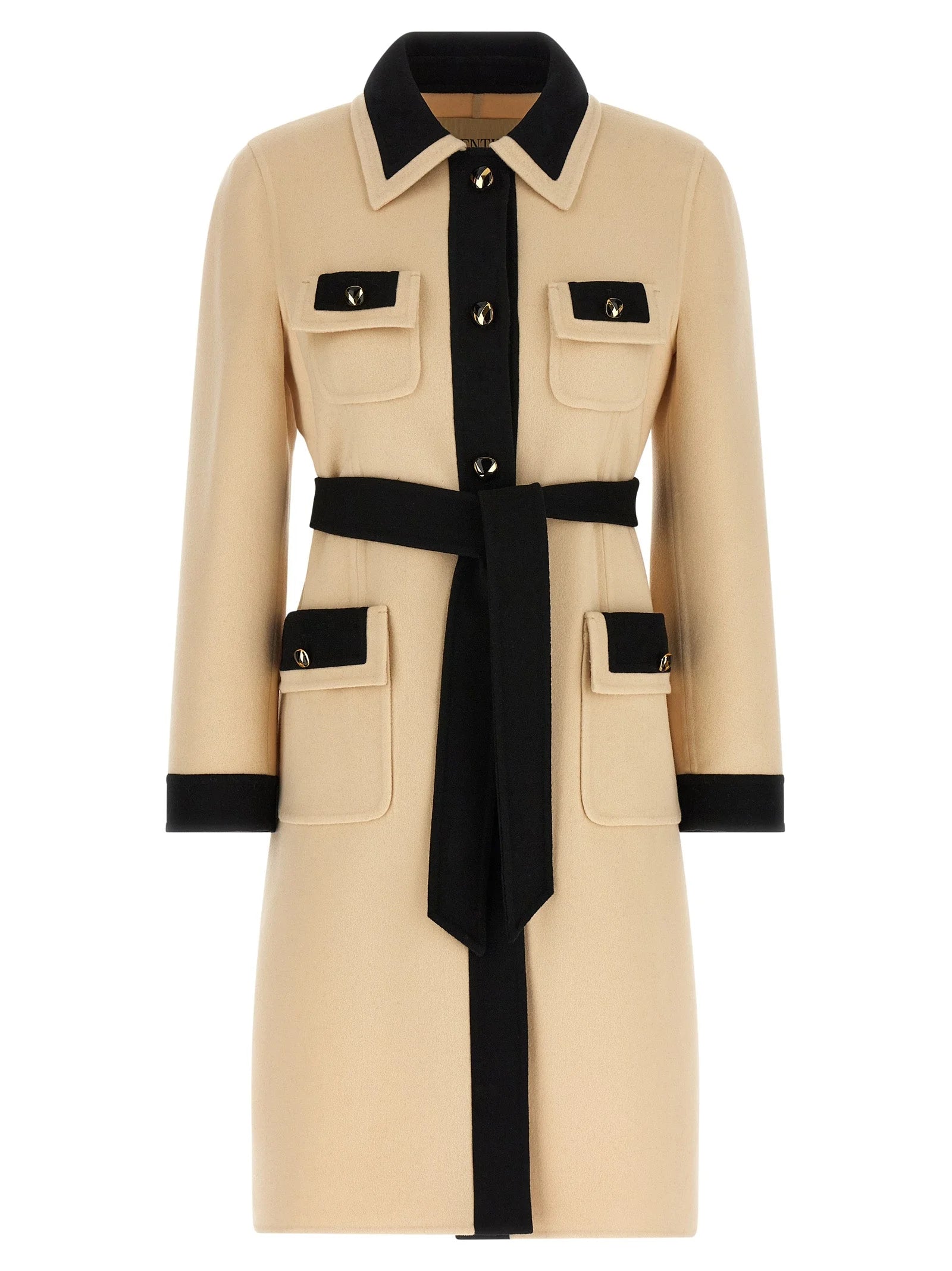 Valentino Garavani Bicolor Virgin Wool Coat