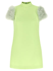 Valentino Garavani Bicolor Virgin Wool Short Dress