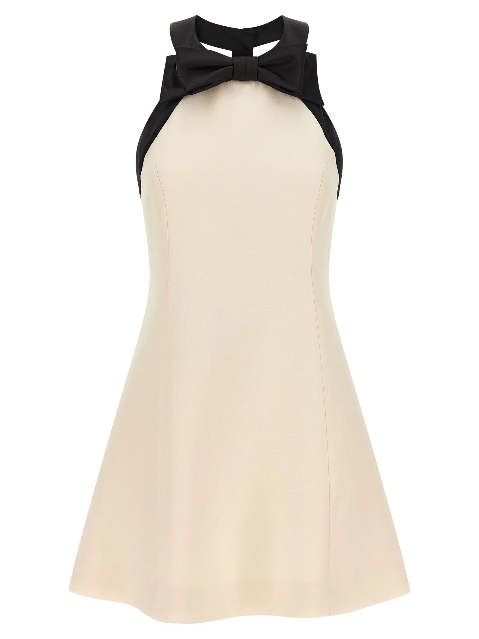 Valentino Garavani Bicolor Virgin Wool Short Dress
