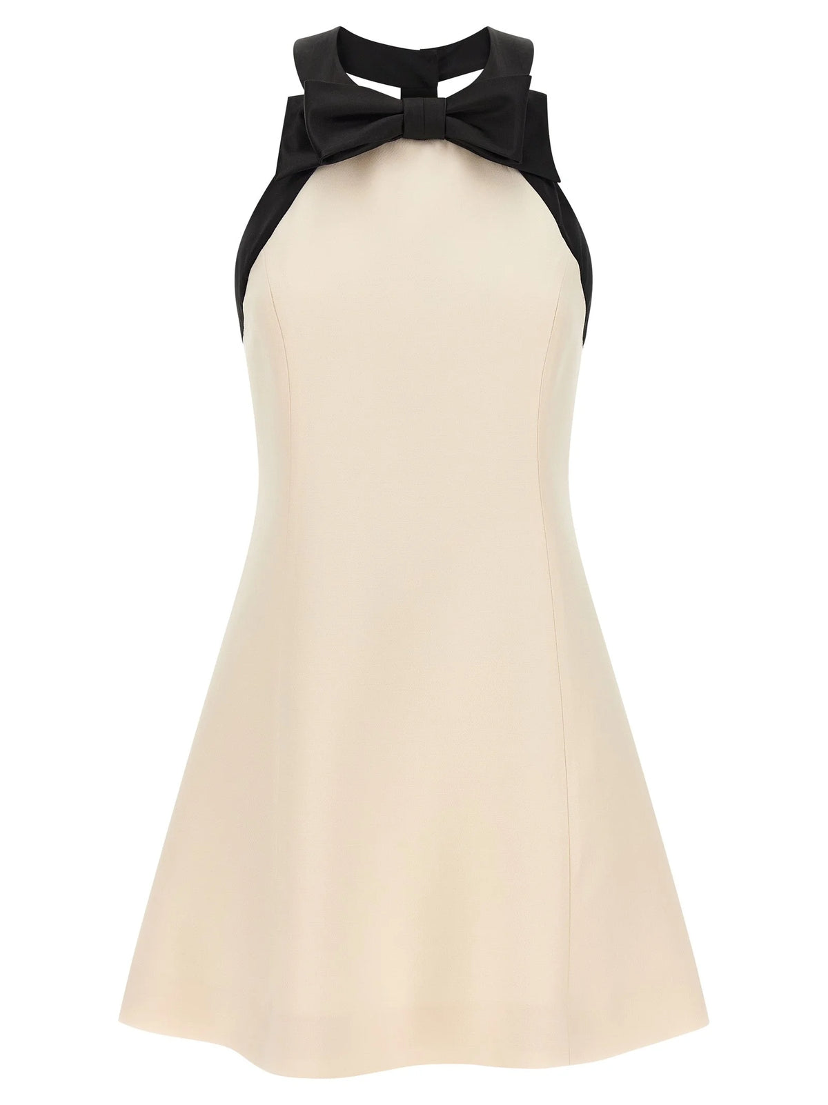 Valentino Garavani Bicolor Virgin Wool Short Dress