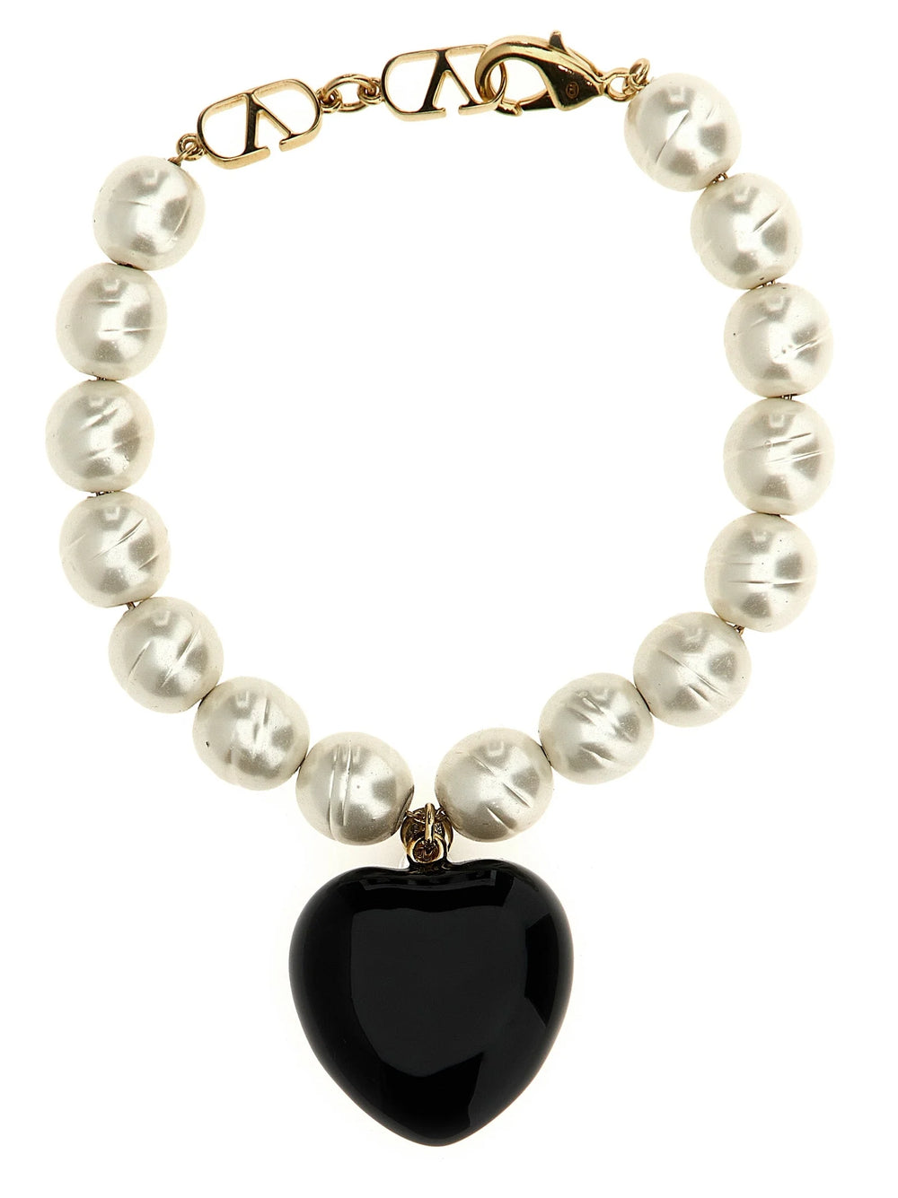 Valentino Garavani Black Brass Bracelet - S