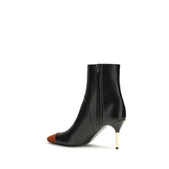 Valentino Garavani Black Calf Leather Bos Taurus Ankle Boots
