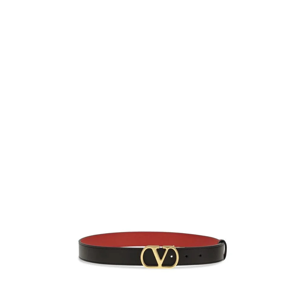 Valentino Garavani Black Calf Leather Bos Taurus Belt - 85 cm / 34 Inches