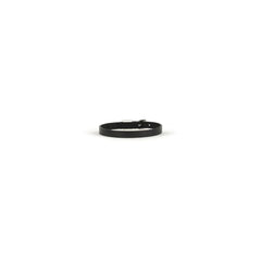 Valentino Garavani Black Calf Leather Bos Taurus Bracelet - One Size