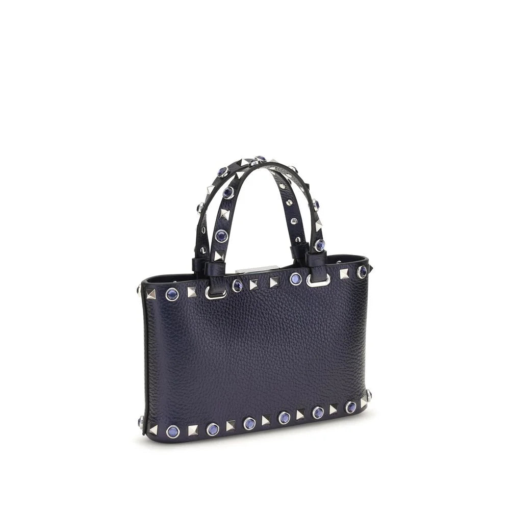 Valentino Garavani Black Calf Leather Bos Taurus Handbag
