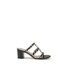 Valentino Garavani Black Calf Leather Bos Taurus Platform Sandals - EU36.5/US6.5