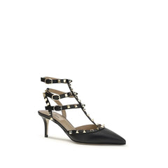 Valentino Garavani Black Calf Leather Bos Taurus Pumps - EU36.5/US6.5