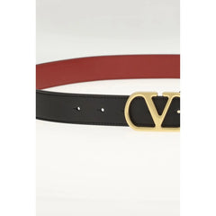 Valentino Garavani Black Calf Leather Bos Taurus Regular Belt - 90 cm / 36 Inches