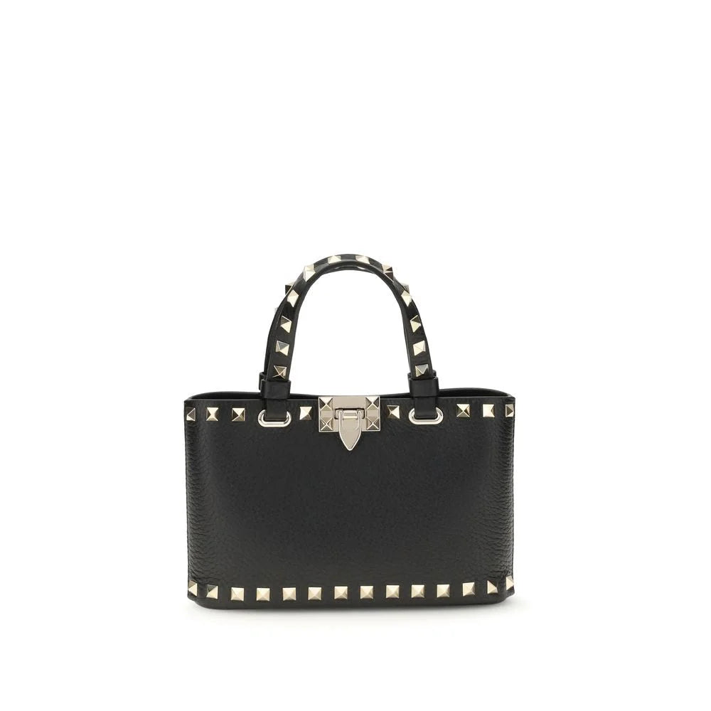 Valentino Garavani Black Calf Leather Bos Taurus Shoulder Bag