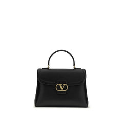 Valentino Garavani Black Calf Leather Bos Taurus Shoulder Bag