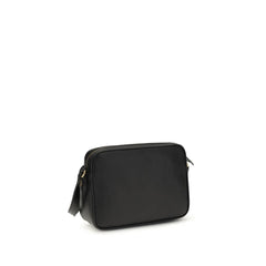 Valentino Garavani Black Calf Leather Bos Taurus Shoulder Bag