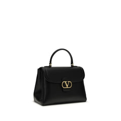 Valentino Garavani Black Calf Leather Bos Taurus Shoulder Bag