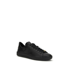 Valentino Garavani Black Calf Leather Bos Taurus Sneakers
