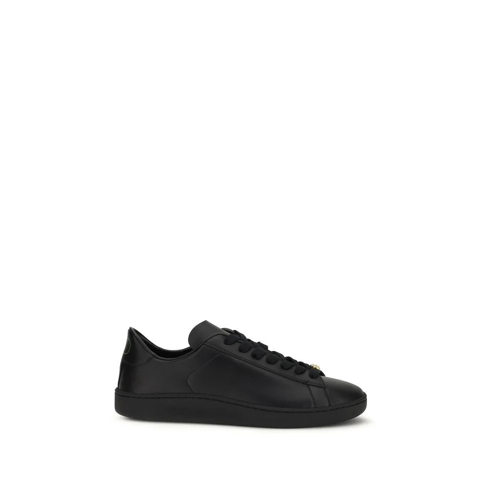 Valentino Garavani Black Calf Leather Bos Taurus Sneakers