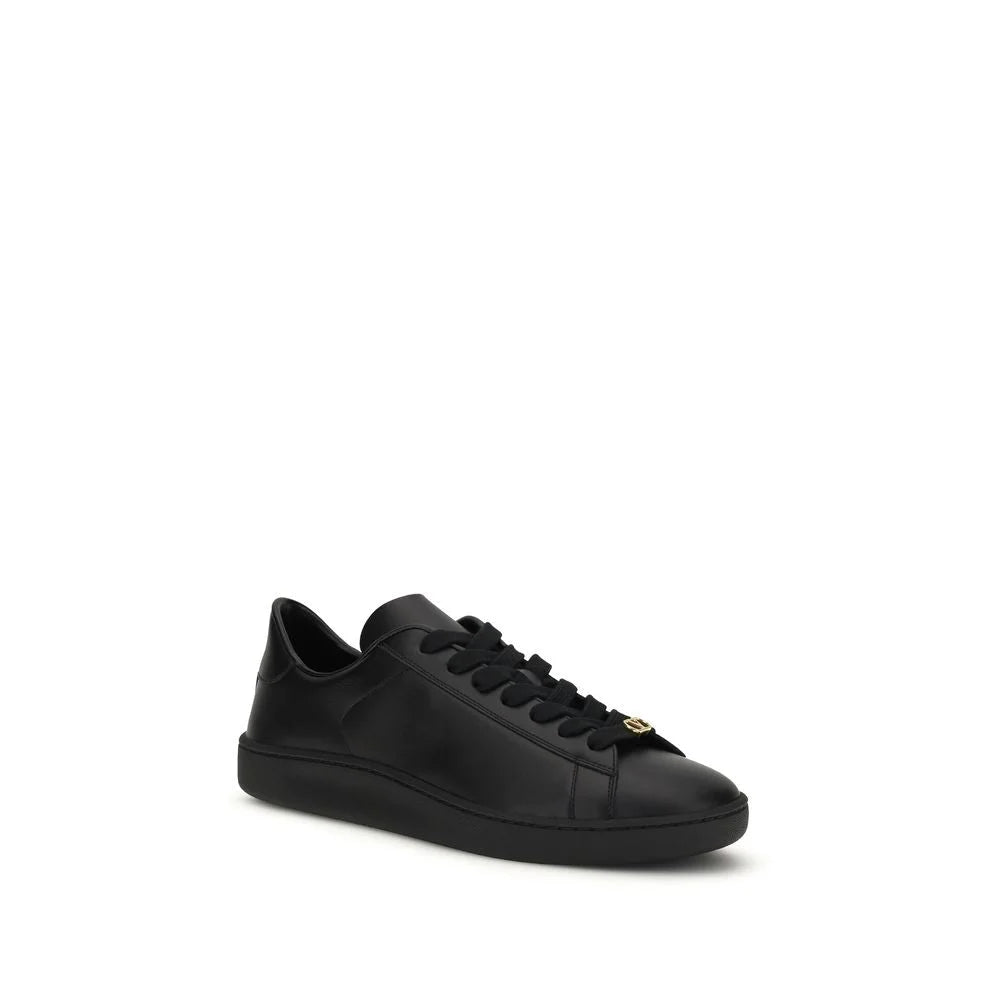 Valentino Garavani Black Calf Leather Bos Taurus Sneakers - EU46/US13