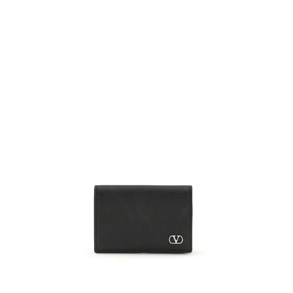 Valentino Garavani Black Calf Leather Bos Taurus Wallet