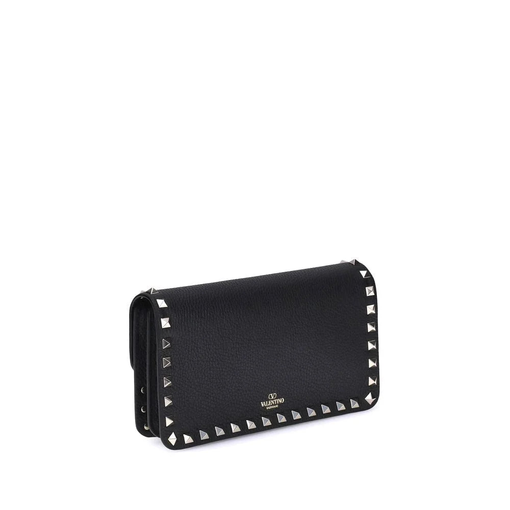 Valentino Garavani Black Calf Leather Bos Taurus Wallet