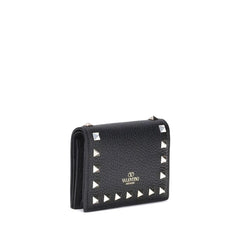 Valentino Garavani Black Calf Leather Bos Taurus Wallet