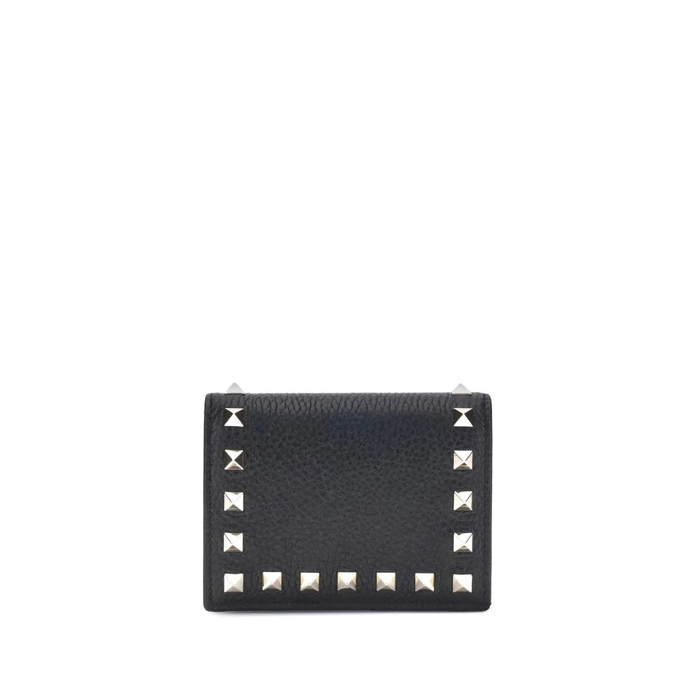 Valentino Garavani Black Calf Leather Bos Taurus Wallet