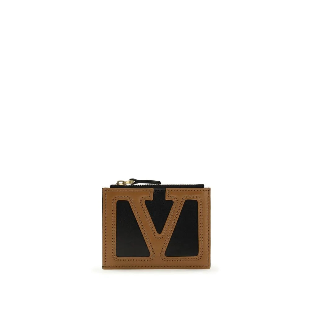Valentino Garavani Black Calf Leather Bos Taurus Wallet