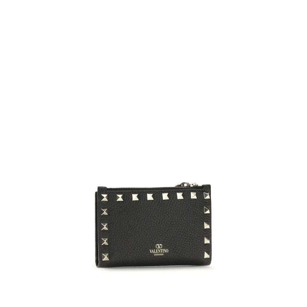 Valentino Garavani Black Calf Leather Bos Taurus Wallet