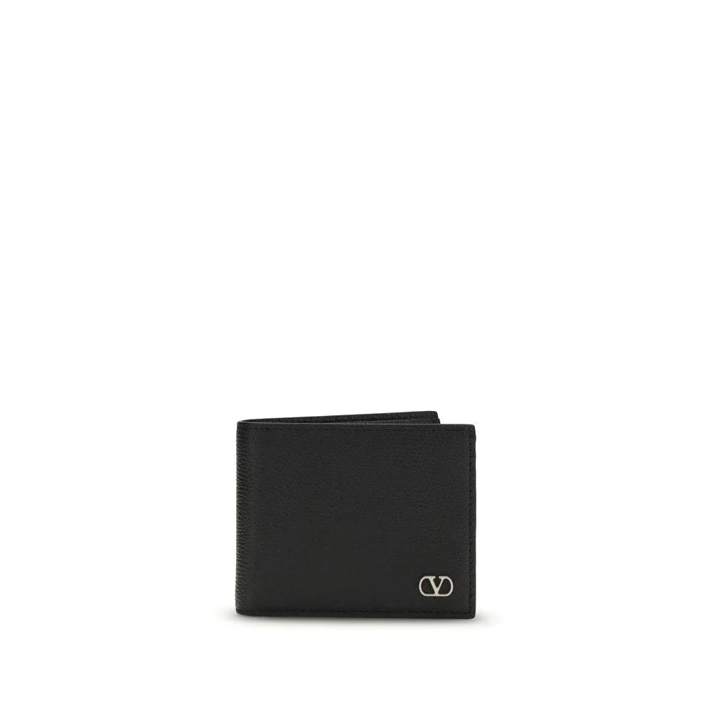 Valentino Garavani Black Calf Leather Bos Taurus Wallet